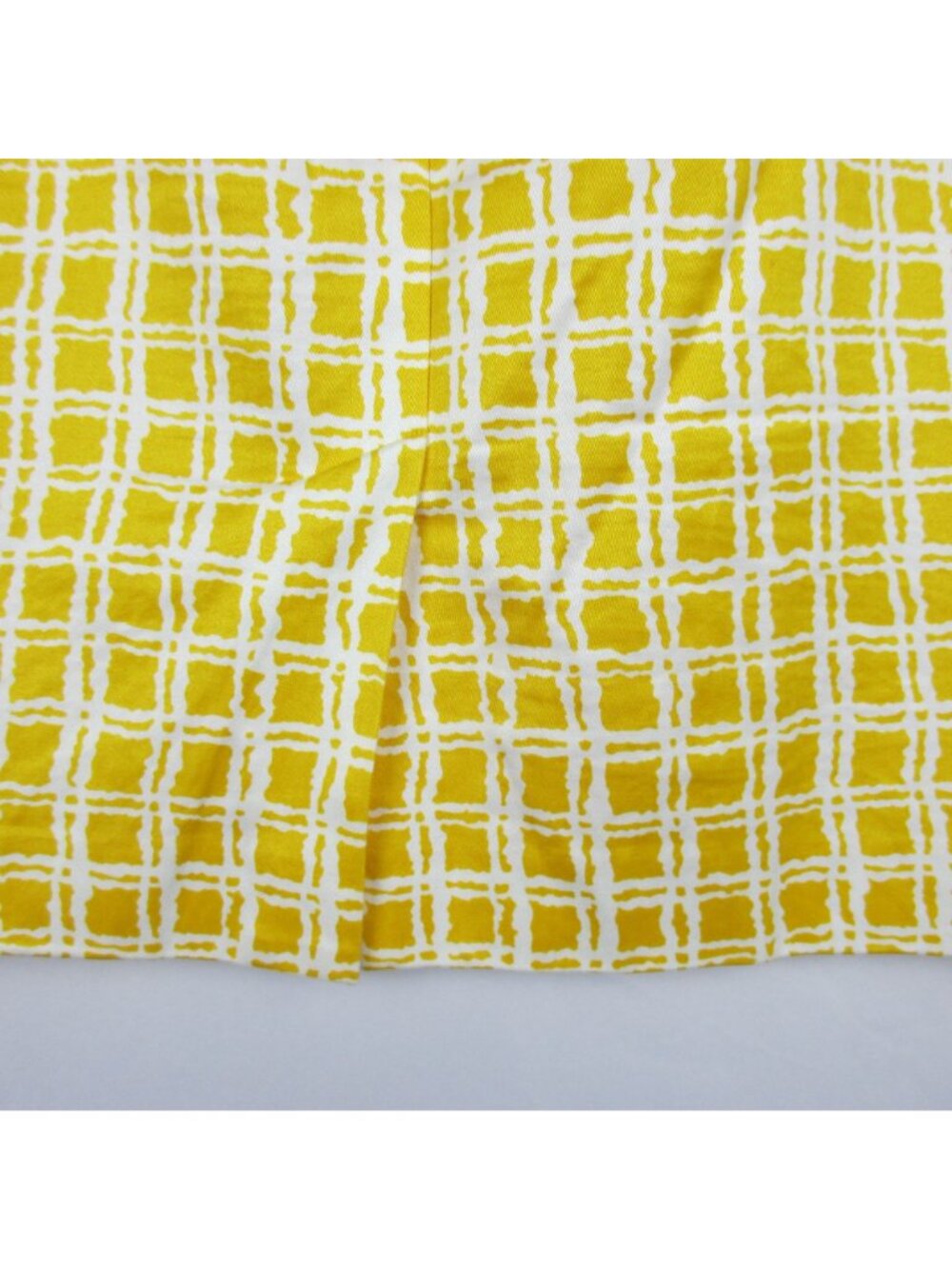 Talbots Pencil Skirt Golden Yellow Windowpane Women's Size 14 $79 - Picture 5 of 8